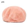 Fashion Plush Pure Color Vintage Ladies Beret Classic Female Bonnet