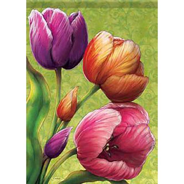5D Diy Diamond Painting Vase Diamond Embroidery Fresh Flower Cross Stitch Full Round Round Drill Wall Art Picture Handmade Gift