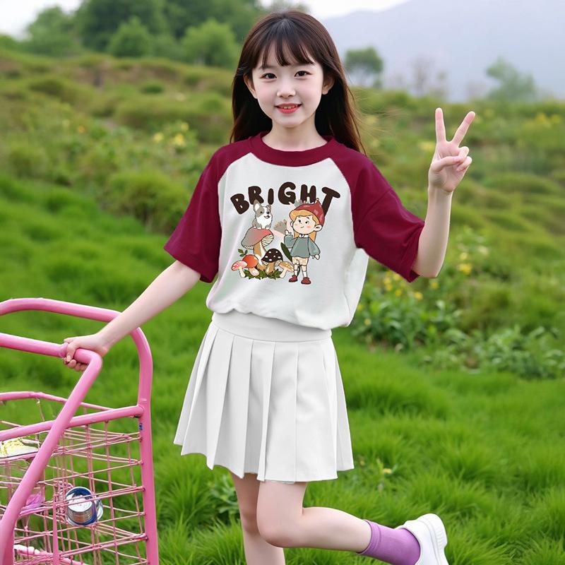 Girls' Pleated Skirts, Half Skirts, Spring and Autumn Children's Jk Short Skirts