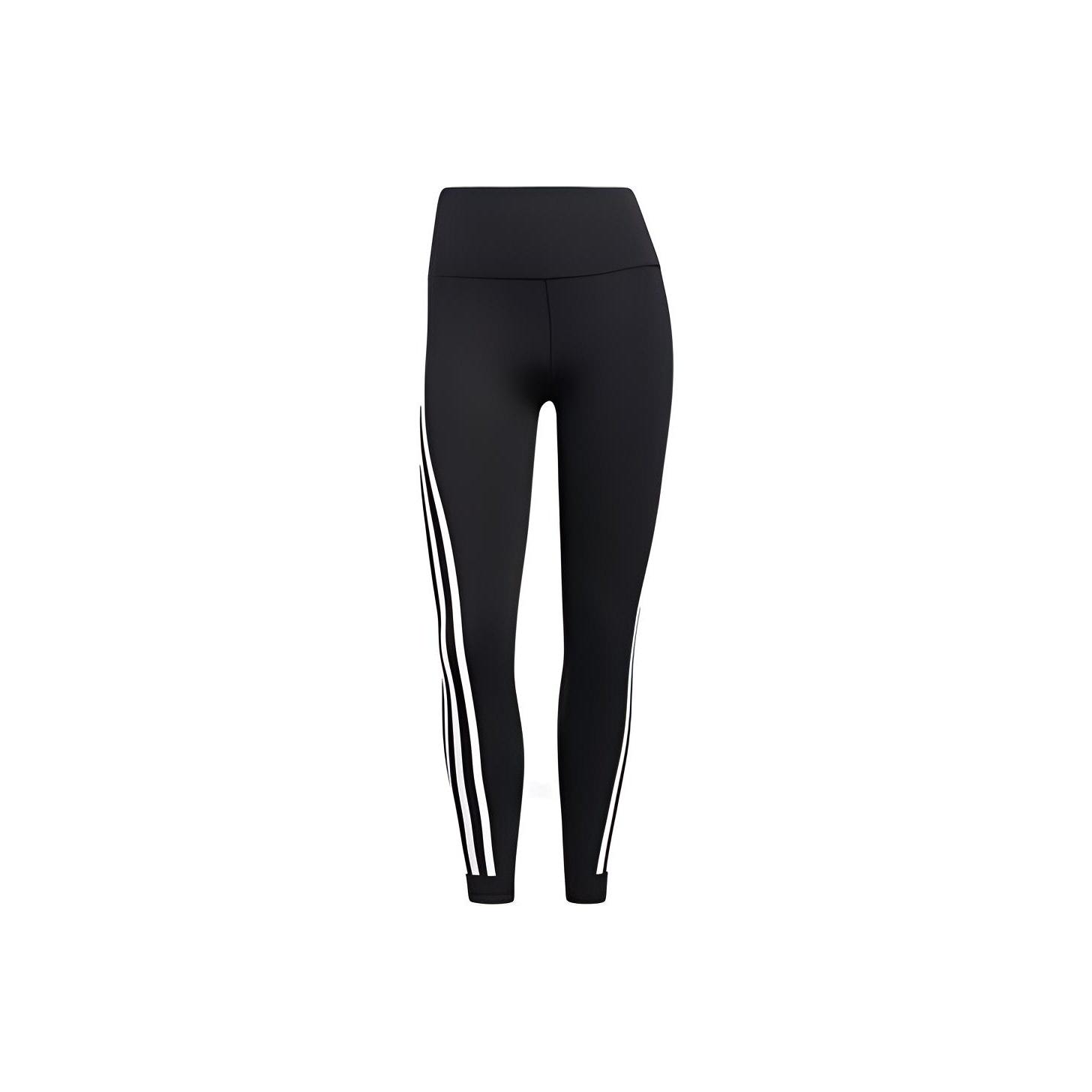 Adidas Opt Ticons 7/8 Тренировочные полосатые спортивные леггинсы для фитнеса женские плавки черные H64211 S black