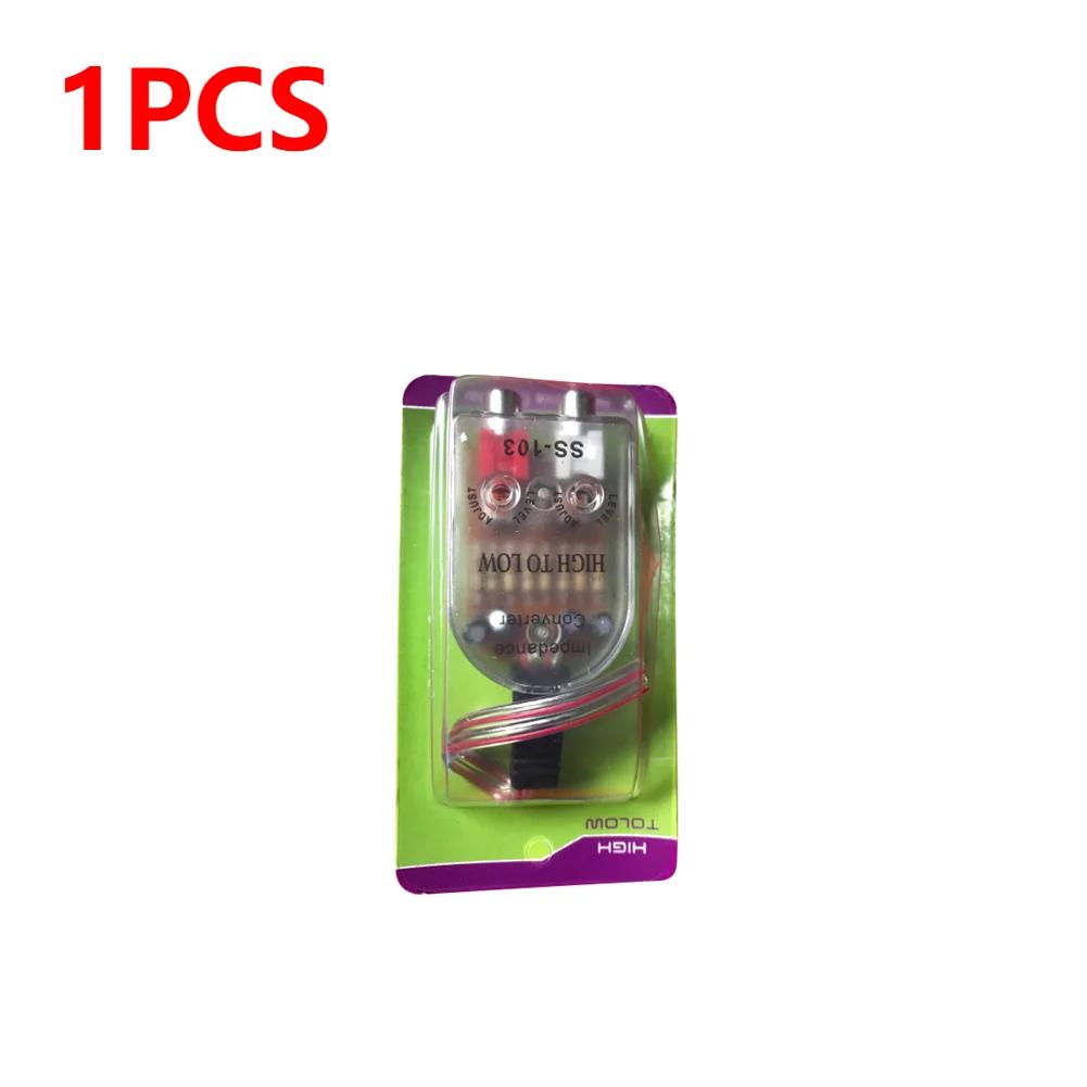 

1-5PCS Car Stero Radio Speaker High To Low RCA 12V Line Audio Impedance Converter Premium Line Output Converter