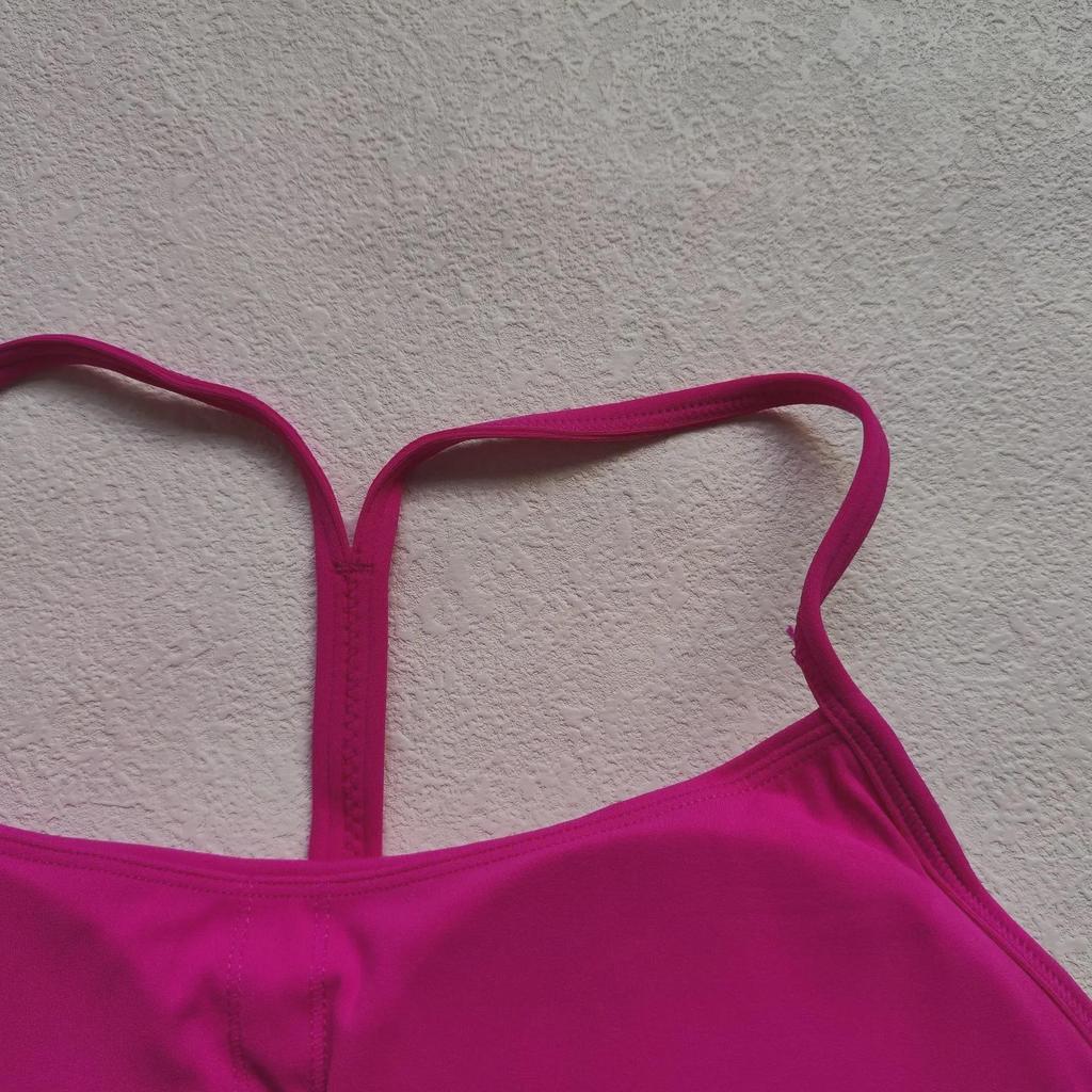 LULU Nude Y-Back Sport-BH – Reine Farbe, Westen-Stil für Outdoor-Fitness und Yoga