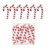 6Pcs Christmas Candy Cane Ornament Glitter Plastic Christmas Tree Hanging Pendant Decoration for Holiday Party Favors