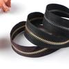 Adjustable No. 5 Double Pull Zipper with Metal Teeth & Titanium Alloy Zipper Strip for Luggage