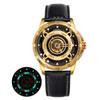 BERNY Automatic Men's Skeleton Watch 5ATM Luminous Sapphire Exhibition 3D Dial 316L Steel MIYOTA 82S0 Mechanical Watches for Men