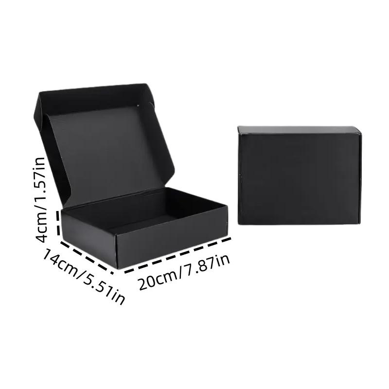 WTEMPO Small Black Shipping Boxes Suitable for Packaging Small Business Items Mailing Gifts Watch Perfume Universal Presents Packaging Boxes