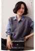 Women's Vintage V-neck Cashmere Sweater Vest: Short Loose Knit for Autumn & Winter Fashion