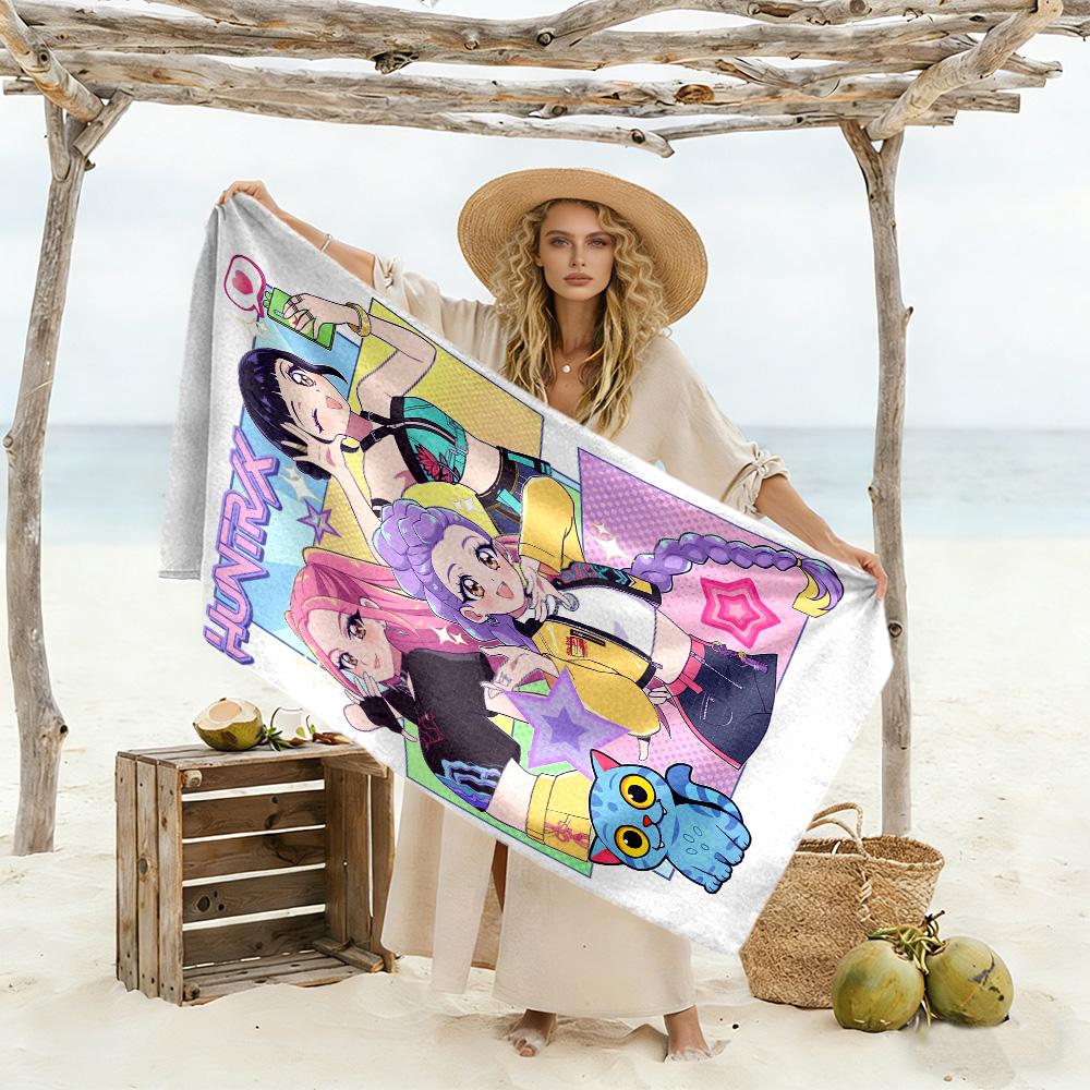 Huntrix Valeria Adventure Beach Towel Quick-Dry Soft Microfiber Comfortable Lightweight