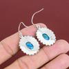 Copper Blue Turquoise Earring Vintage Gemstone Earrings 925 Sterling Silver Earring Antique Jewelry Handmade Dangle Earring Engagement Gifts