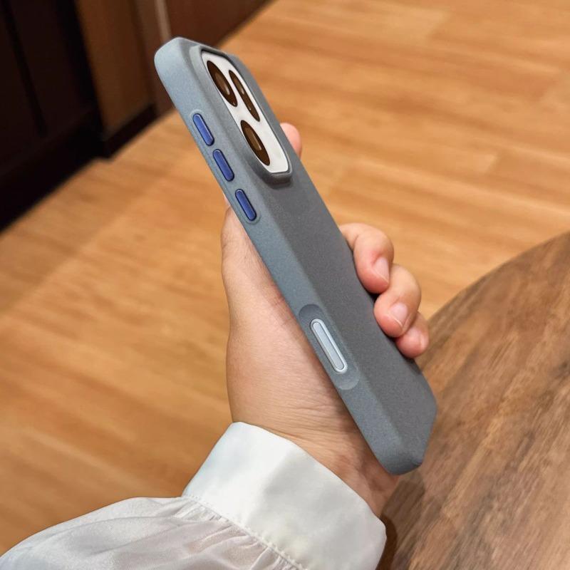 Magnetic Case For OPPO Find X9 Pro Case Fashion For MagSafe Matte Rock Sand Phone Cover Soft Border Back Shell Non-Slip Bumper