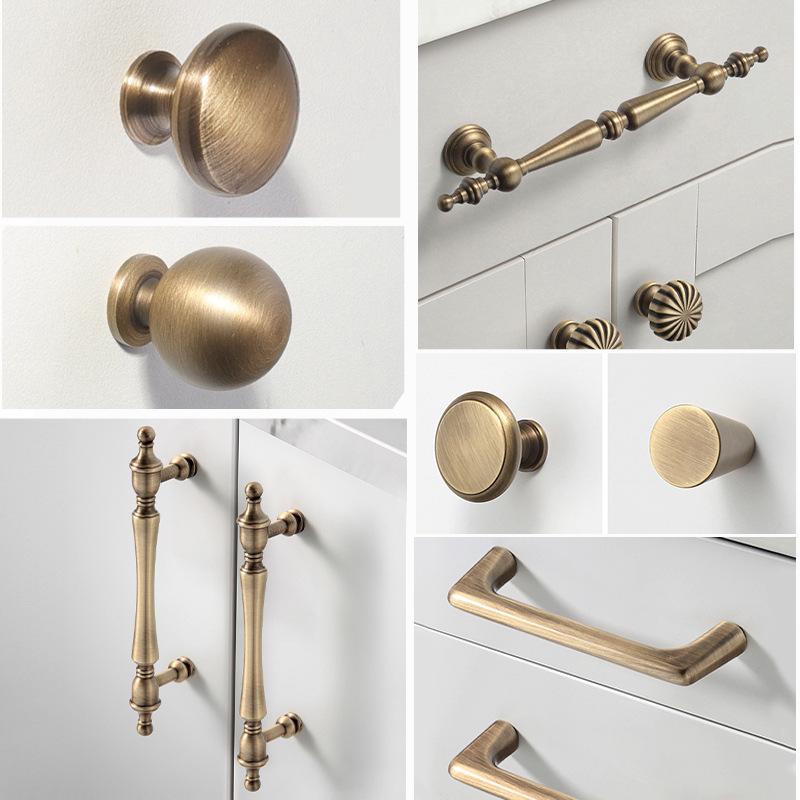 Bronze Brass Pull Handle: New Chinese Style Cabinet, Wardrobe & Drawer Retro Door Handle