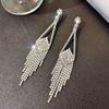 Elegant Tassel Long Earrings: European & American Fashion, High-End Prom & Evening Goddess Style.
