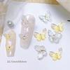 30Pcs 3D Aurora Colorful Butterfly Nail Art Charm Nail Art Decoration Diy Nail Jewelry  For Nails Art Accessories