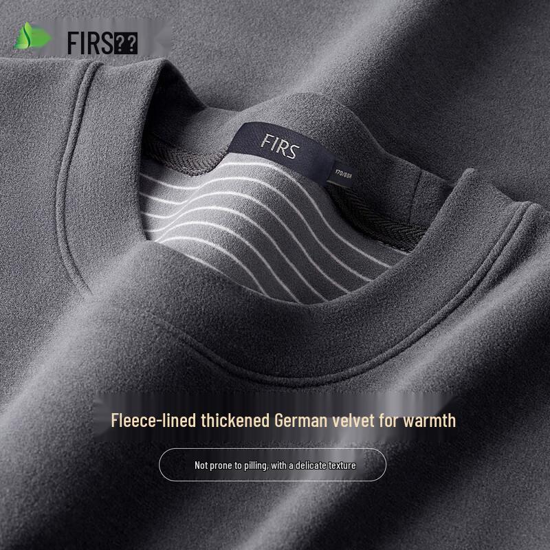 FIRS Men's Thermal Brushed Pullover Sweatshirt