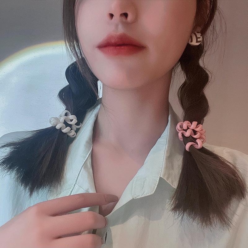 Candy color super fairy phone line hair band female simple rubber band headband Internet celebrity same style tied hair head