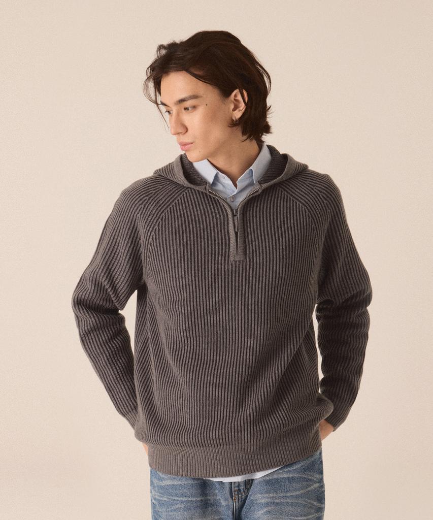CUTZ Two-Tone Ribbed Hoodie Knit - 2 Colors