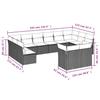 VidaXL Garden Lounge Set with Cushions 12 Pcs, Patio Sofas, Outdoor Furniture Set, Modern, Grey 3218431