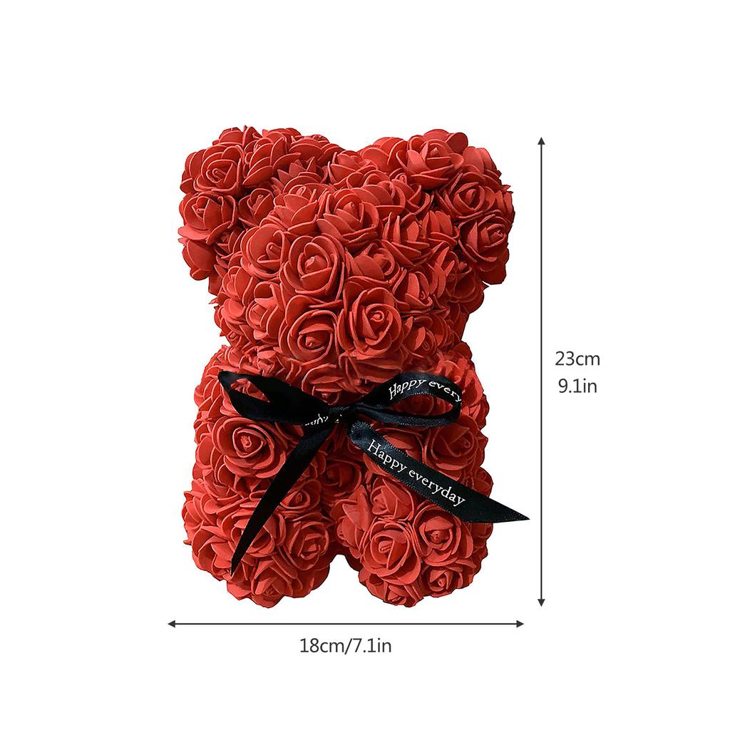Romantic Artificial Rose Flower Teddy Bear Valentine s Day Gift
