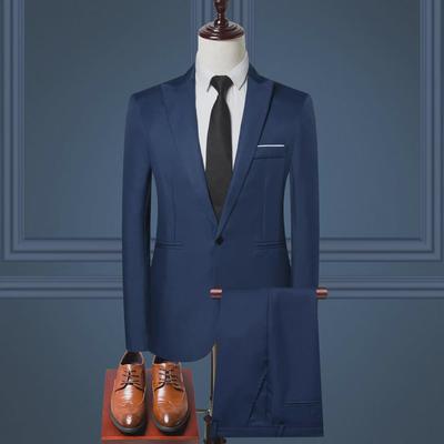 Herrenmode Business Casual Einfarbige Anzüge - Europäisch & Amerikanisch Zweiteiliges Set, Einzelversand