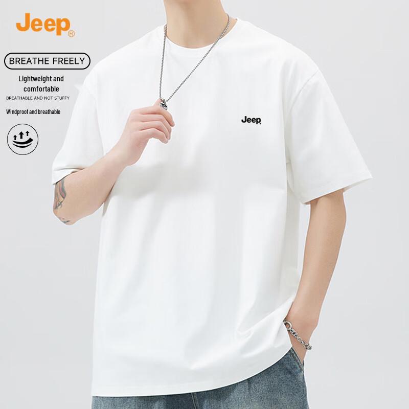 JEEP Men s American Style Pure Cotton Short Sleeve T-Shirt XXXL