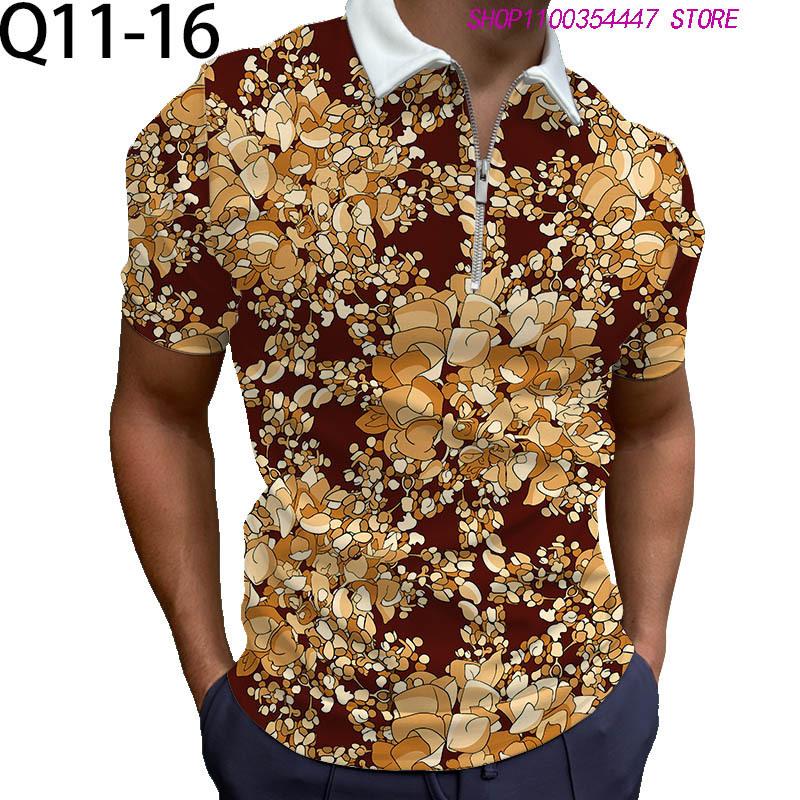 Stylish casual short-sleeve stand collar polo shirt, perfect for daily wear.