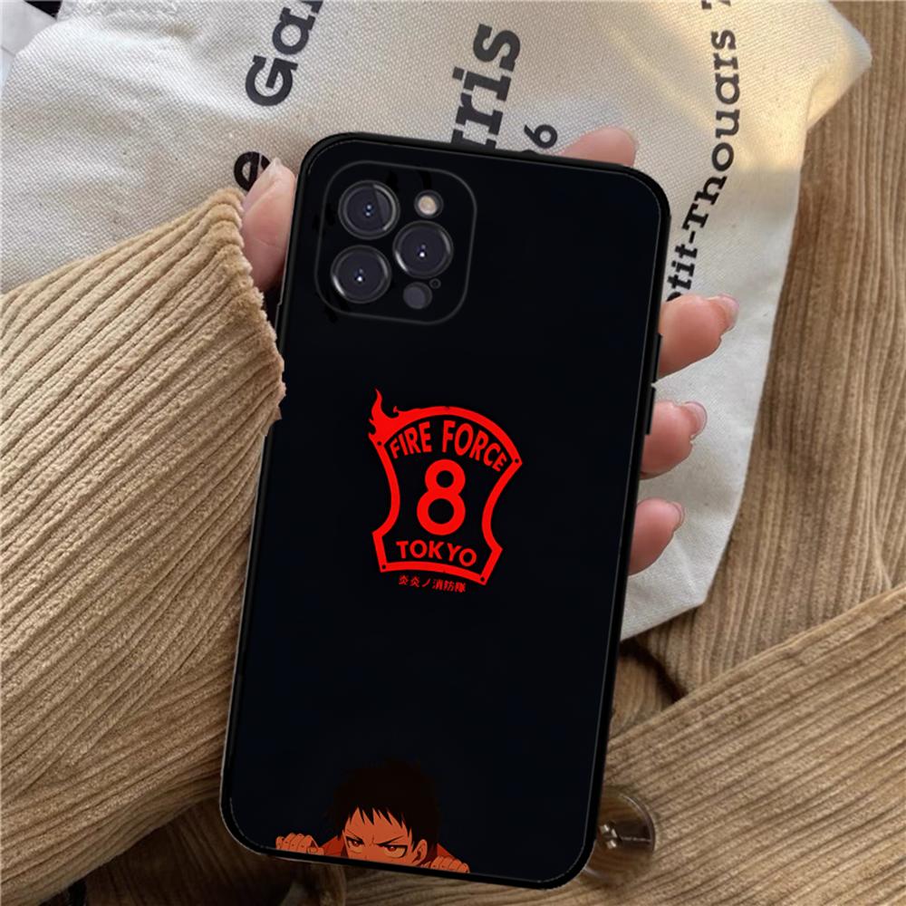 Fire Force Phone Case For iPhone 15 14 11 12 13 Mini Pro XS Max Cover 6 7 8 Plus X XR SE 2020 Funda Shell