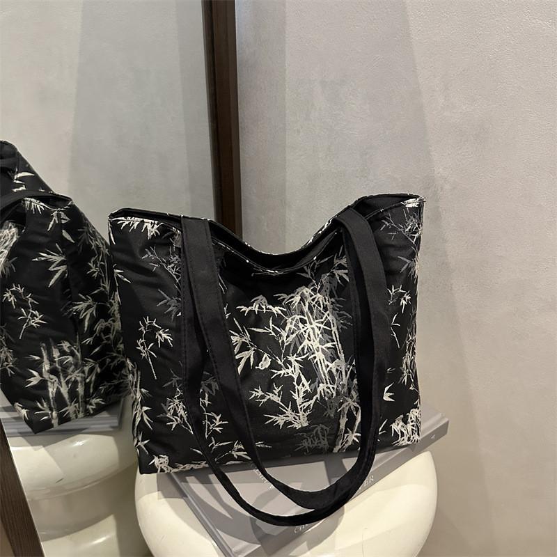 Borsa Tote Ricamata Street Style ad Alta Capacità per l'Uso Quotidiano