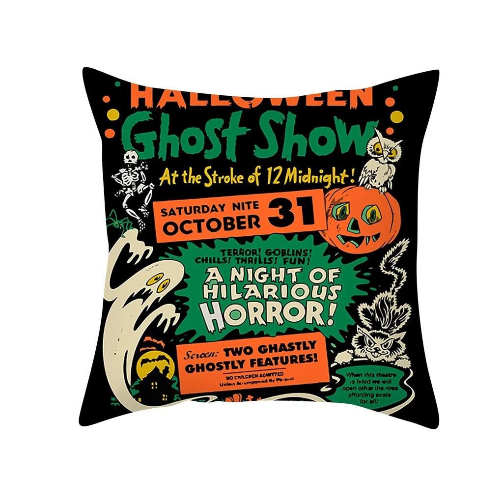 Halloween Decorative Pillow Pumpkin Pumpkin Witch Cushion Cover Is Suitable for Home Living Room Sofa WSH Room Decoration