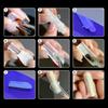 60Pcs 3D Silicone Double Nail Forms Mould Sticker Set for Nail Extension Quick Building Double Nail Forms Mould