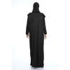 Women's Hijab Cotton Headscarved Prayer Dress Lace One Piece Combed Cotton Fabric Black