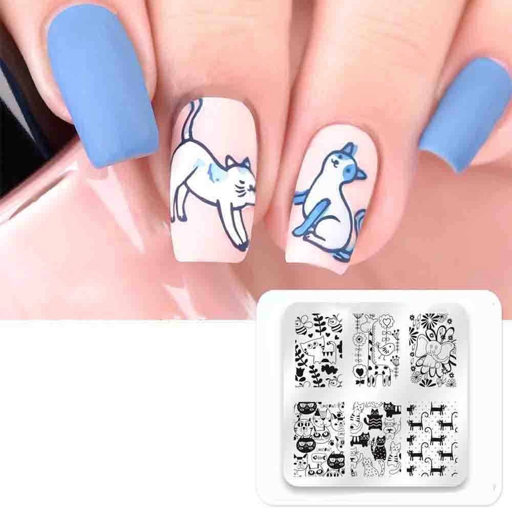 Nail Stamping Plates Stamp Template Manicure Templates Nail Stamping Plate Stencils DIY Nails Art Tools