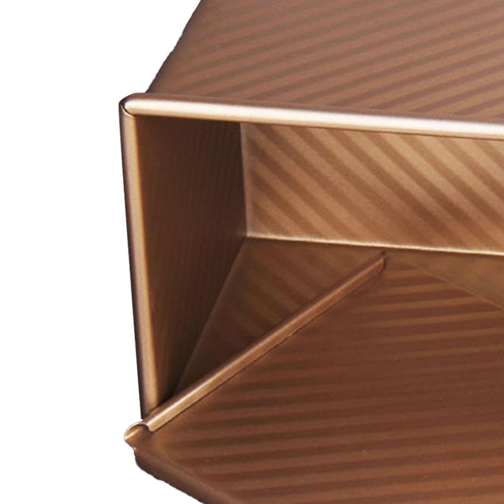 Backform Kastenform mit Deckel Antihaftbeschichtung Schnelllösend Kohlenstoffstahl Wellenmuster Rechteck Toastform