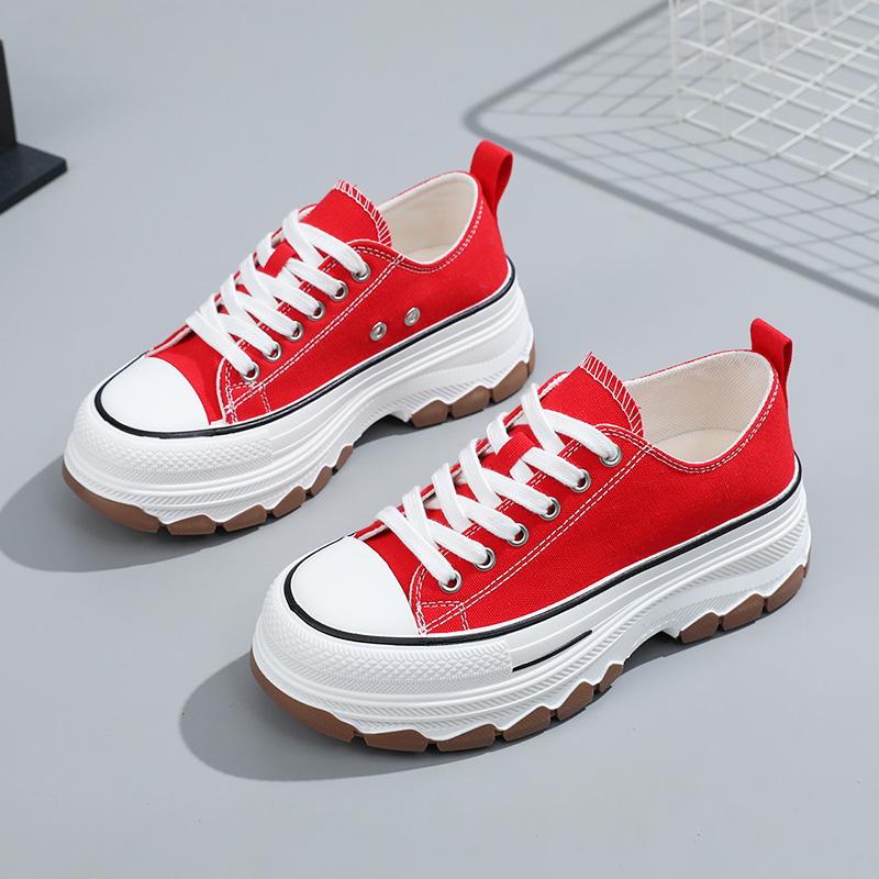 Women's Fashion Canvas Skateboard Shoes Girls Students Sports Running Sneakers Walking Hiking Travel Footwear