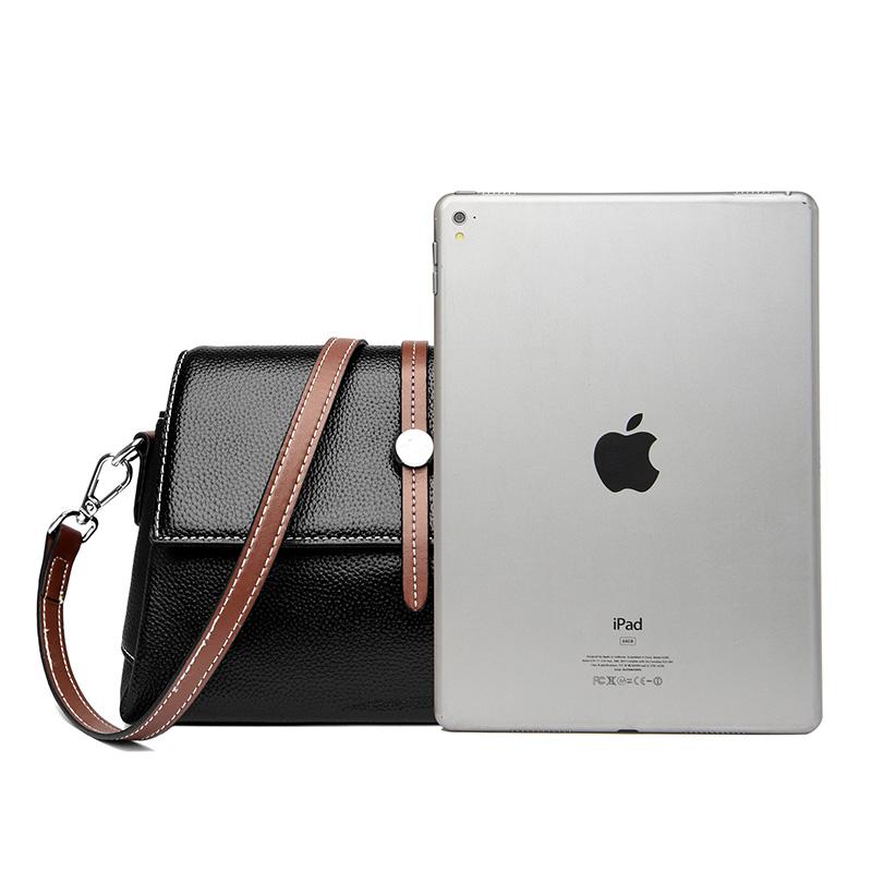 Skin Feeling Soft Genuine Leather Shoulder Messenger Women 100%Cow Leather 2023 Fashion Female Crossbody Bag Lady Quality Purses