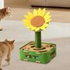 Cat Puzzle Toy Sunflower Design Puzzle Cat Enrichment Toys Game Enrichment Scratcher For Training Mental Exercise Indoor Play