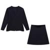 Fashion Knitted Skirt Sets For Women Elegant V-neck Lantern Sleeve Tops Hip Package Mini Skirts Street Lady Sets