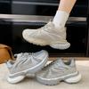Sneakers platform 2025 couples summer new comfortable dad shoes color matching casual breathable height increasing running shoes