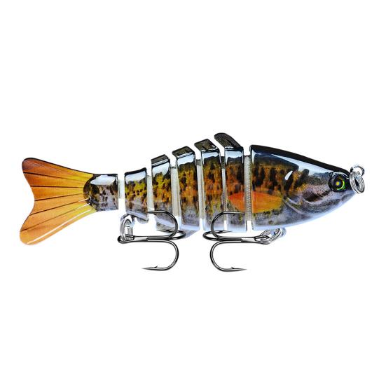 1/3/5Pcs 10CM/15.5G Bionic Multi-Jointed Fishing Lure Long Casting 7-Section Swimbait Hard Artificial Bait Freshwater Saltwater Fishing Accessories