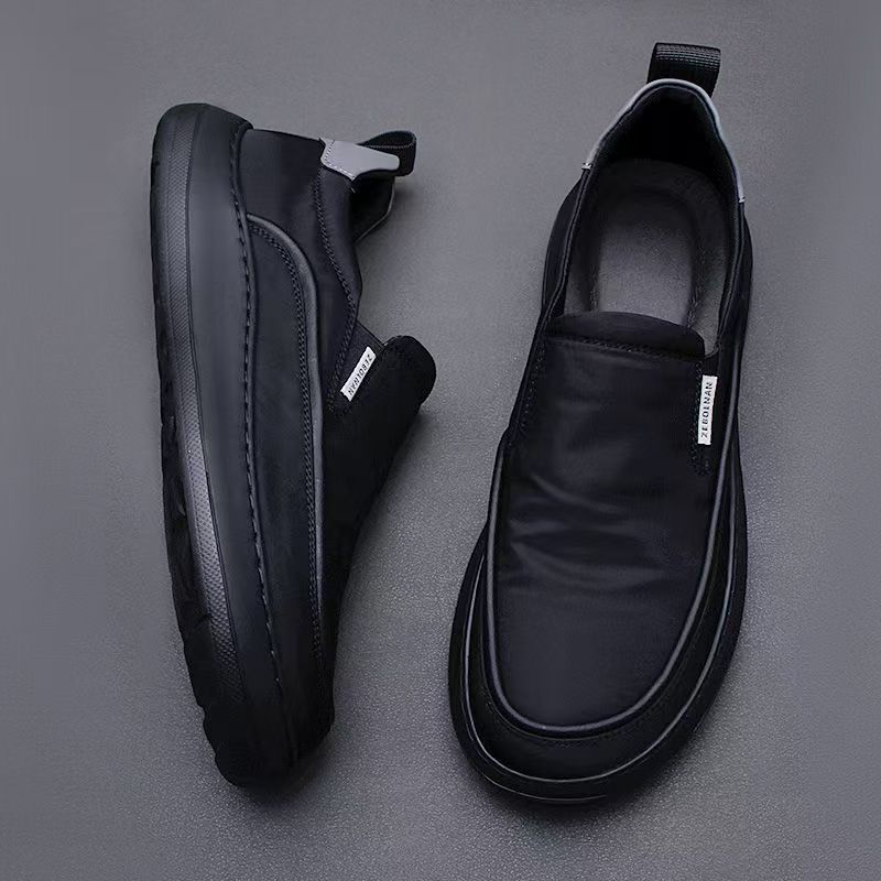 Fashion Men's Autumn Breathable Cloth Shoes Fashion Lazy Slip-on Sneakers Breathable Comfortable Casual Lightweight Men's Cloth Shoes