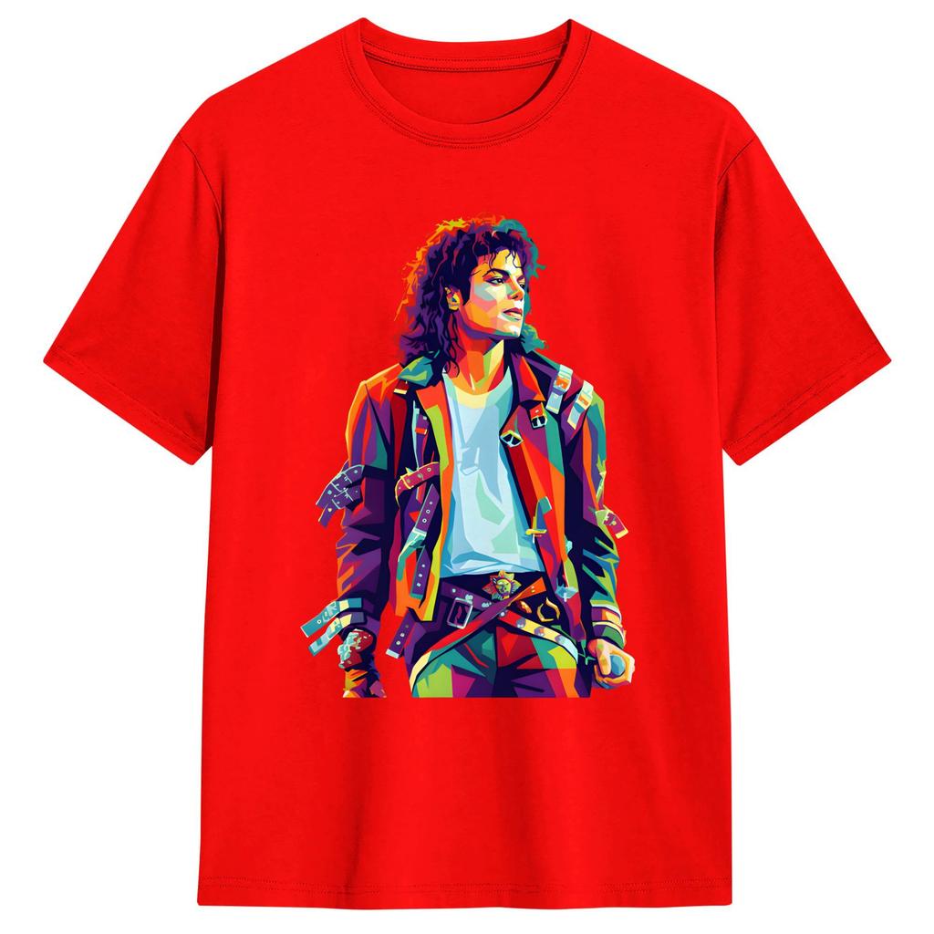 MMichael JJackson Poster Art TShirt Summer Cotton TShirts For Unisexs Custom Logo Tee Shirt Short Sleeve Streetwear Clothing
