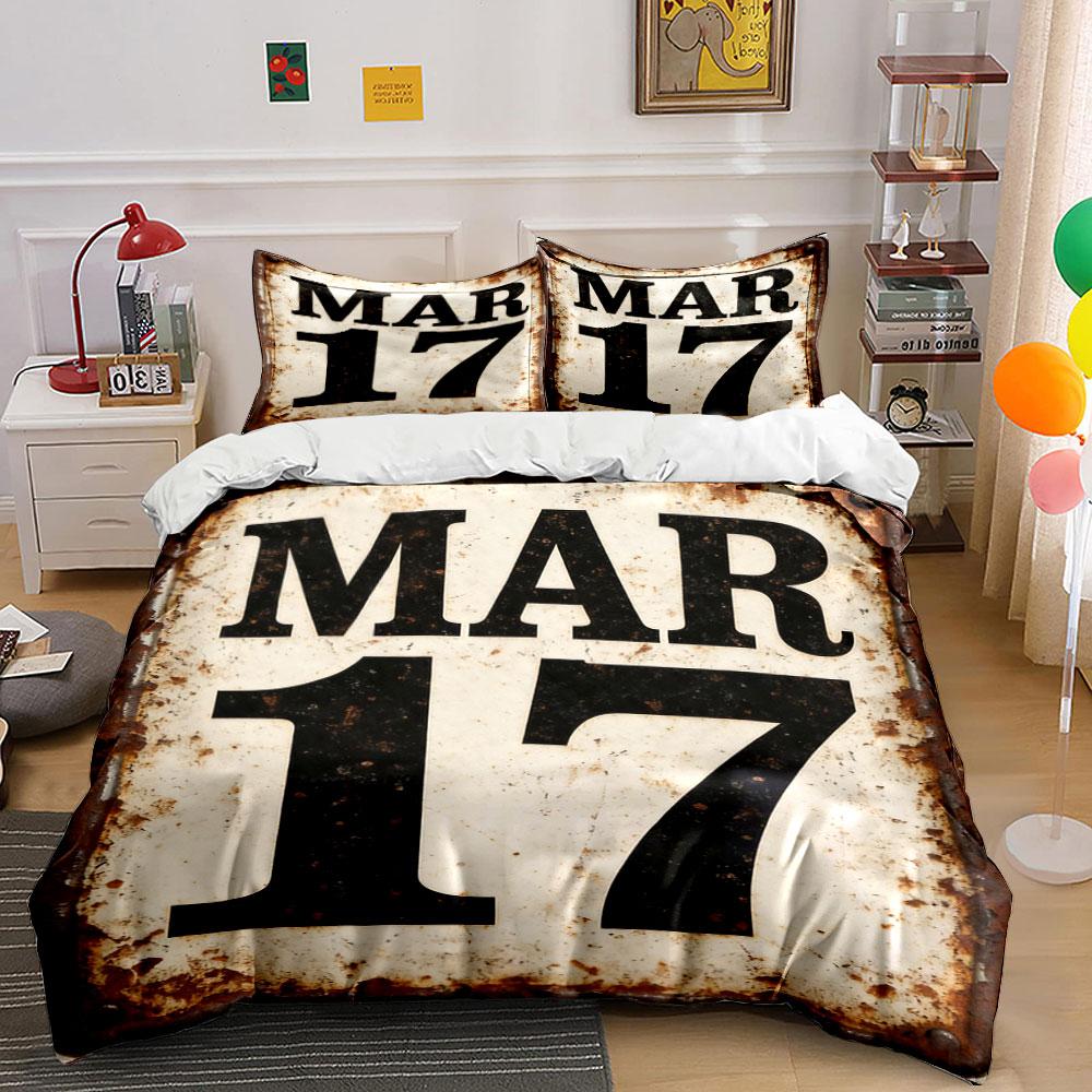 

Bold MAR 17 text Bedding sets Duvet cover sets Duvet covers Pillowcases(1 * Duvet Cover 2 * Pillowcases, without duvet insert) 135x200cm