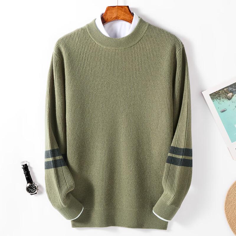 Men's 100% Pure Wool Crew Neck Sweater