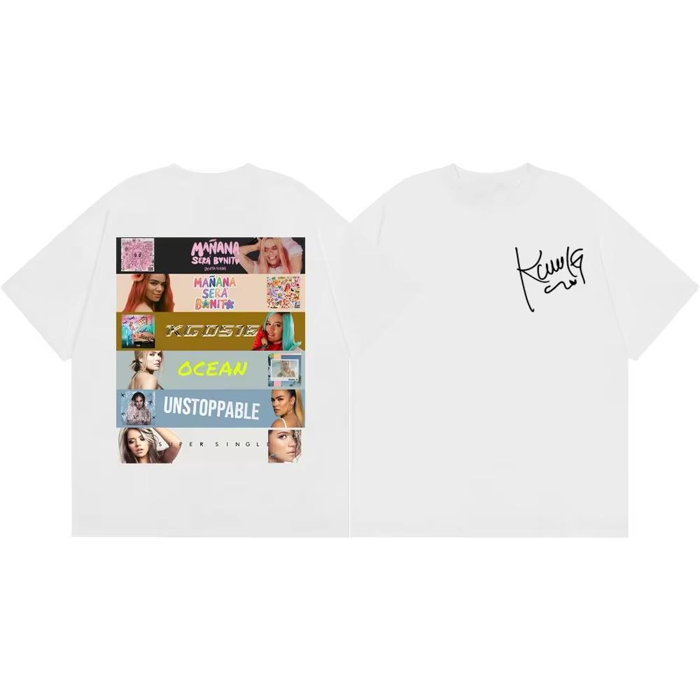 2026 Singer Karol G Album Poster Graphic T Shirt High Quality Fashion Oversized Tshirts Unisex Wounisex Casual