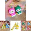 Cute Raincoat Blush Duck Keychain Silicone Figurine Car Accessory Gift For Friends