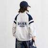 Boys Stand Collar Color Block Sweatshirt Casual Autumn Top For Big Kids