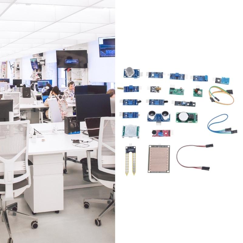 16 in 1 Intelligent Sensoring Collection with Standardized Connectors for Electronics Prototyping