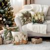 Christmas Bells Candles Cushions Pillowcase Polyester Cushion Cover Throw Pillow Sofa Decoration Pillowcover Home Decor