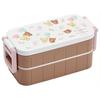 Skater Bento Box 600ml Antibacterial 2 Tiers for Women Korilakkuma & Kogma Made in Japan YZW3AG-A