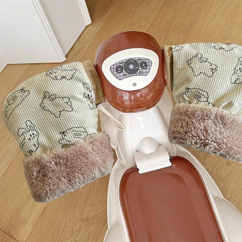 1pair Thickened Warmth Gloves Protective Hand Gear Motorcycle Ride Gym Gloves for Daily Winter Wear