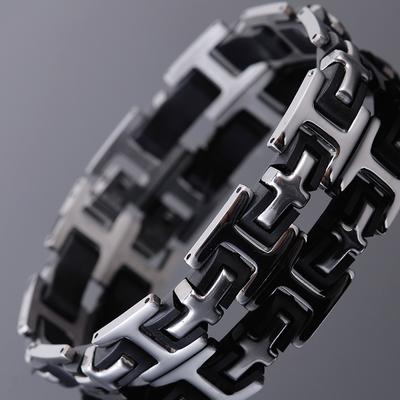 Classic Cross Men's Bracelets 316L Stainless Steel & Silicone Bracelet for Men Male Jewelry Friendship Men's Bangles On Hand Mannen Armband